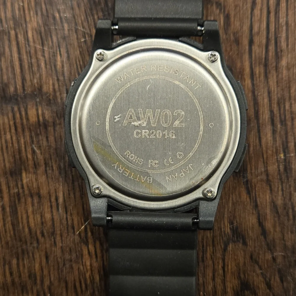 AWO2 Black Smartwatch with Water Resistance